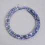 Sodalite Cube Beads, diameter 4.5x4.5mm+- on a thread, length 39cm+