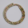 Heliotrope Jasper Cube Beads, diameter 4.5x4.5mm+- on a thread, length 39cm+