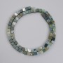 Green Jasper Cube Beads, diameter 4.5x4.5mm+- on a thread, length 39cm+
