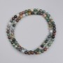 Multicolour Jasper Smooth Round Beads, diameter 4.5mm+- on fishing line, length 38cm+