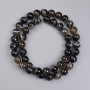 Agate Smooth Round Beads, diameter 8mm+- on fishing line, length 38cm+