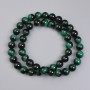 Green Tiger's Eye (Pressed) Smooth Round Beads, diameter 8mm+- on fishing line, length 37cm+