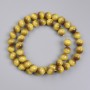 Tiger's Eye (Pressed) Smooth Round Beads, diameter 8mm+- on fishing line, length 36cm+