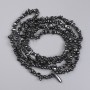 Hematite Chip Beads, diameter 4-6x3-4mm+-, length 78cm+- on nylon thread