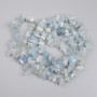 Aquamarine Chip Beads, diameter 7-12x2-5mm+-, length 78cm+- on nylon thread
