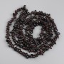Garnet Chip Beads, diameter 7-11x2-5mm+-, length 78cm+- on nylon thread