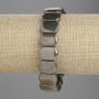 Pyrite Bracelet, smooth link 15x10mm+-, length 18cm+- stretch