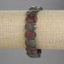 Dragon's Blood Jasper Bracelet, faceted link 15x10mm+-, length 18cm+- stretch