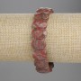 Red Jasper Bracelet, faceted link 15x10mm+-, length 18cm+- stretch