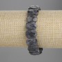 Larvikite Bracelet, faceted link 14x10mm+-, length 18cm+- stretch