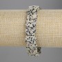 Dalmatian Jasper Bracelet, faceted link 14x10mm+-, length 18cm+- stretch