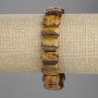 Tiger's Eye Bracelet, faceted link 14x10mm+-, length 18cm+- stretch