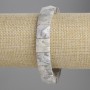 Bracelet Grey Jasper Faceted Link 12x12mm+/-, Length 18cm+/- Stretch