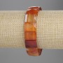 Carnelian Bracelet, Faceted Beads 15x11mm+/-, Length 18cm+/- Stretch