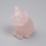 Rose Quartz Cat Souvenir Figurine 40x30x23mm+