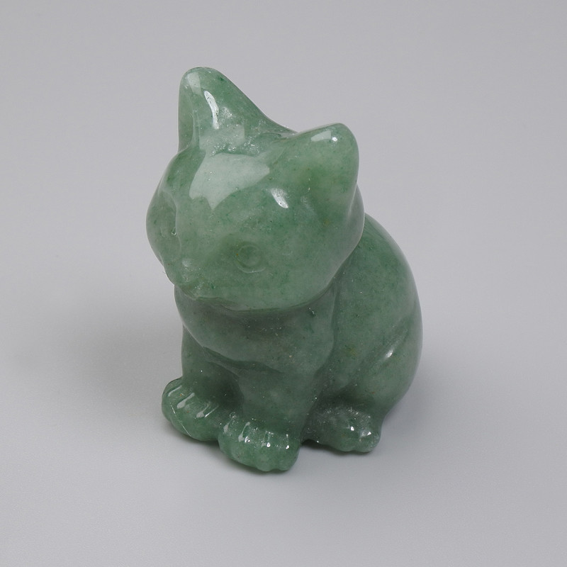 Jade Cat Souvenir Figurine 40x30x23mm+