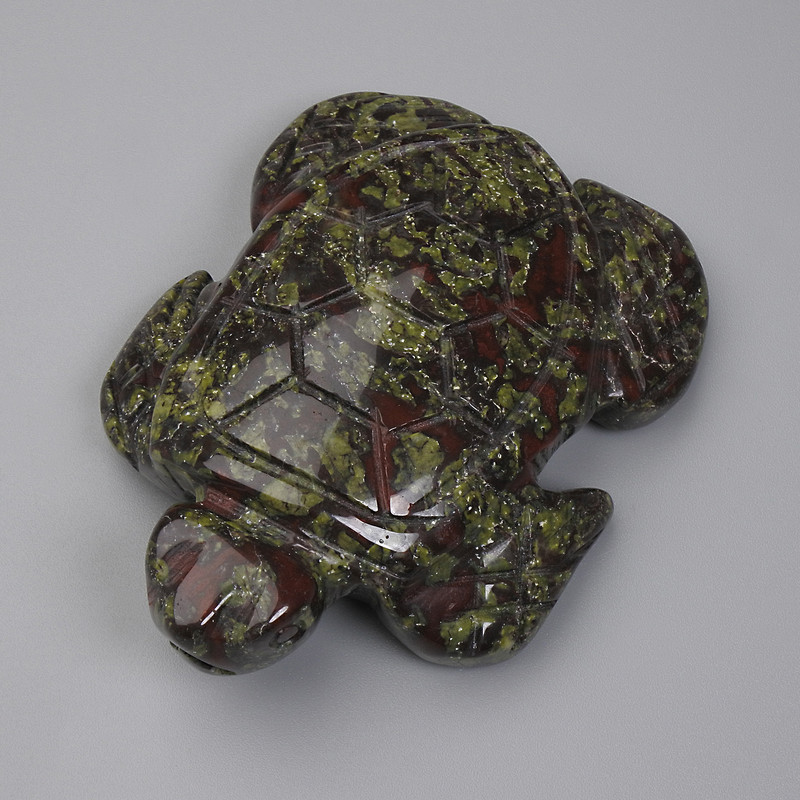 Souvenir Figurine Turtle Dragon Blood Jasper 55x42x18mm+