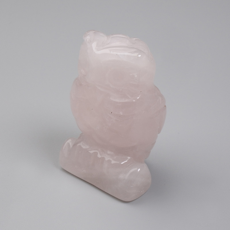 Souvenir Figurine Owl Rose Quartz 52x33x25mm+