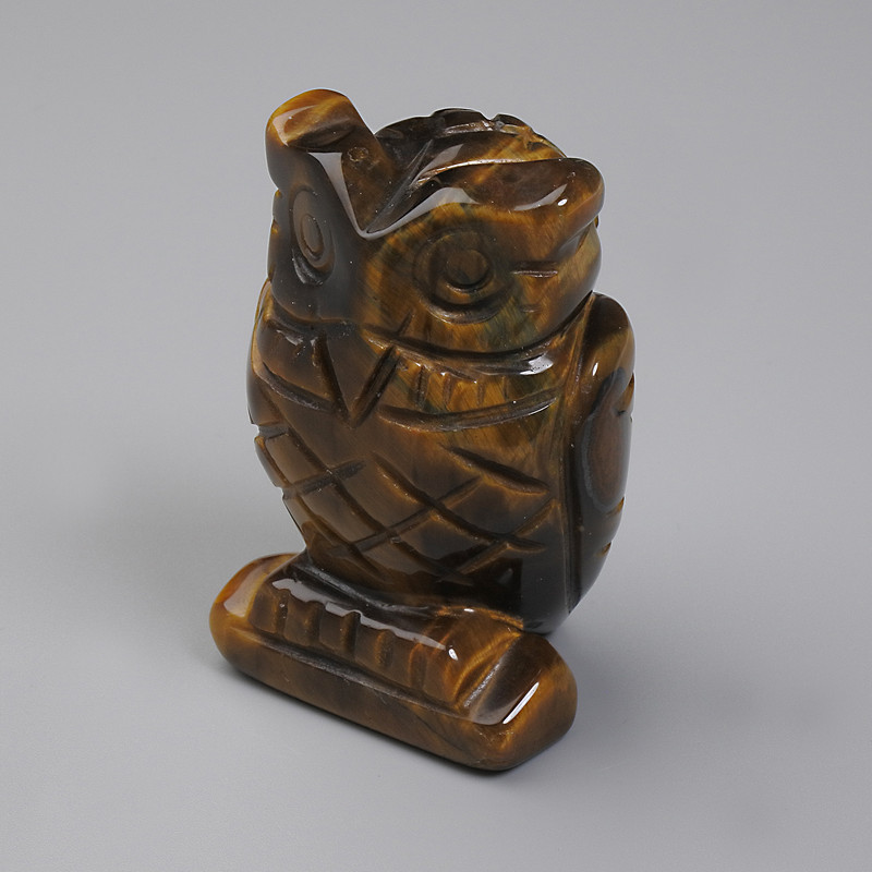 Souvenir Figurine Owl Tiger's Eye 52x33x25mm+