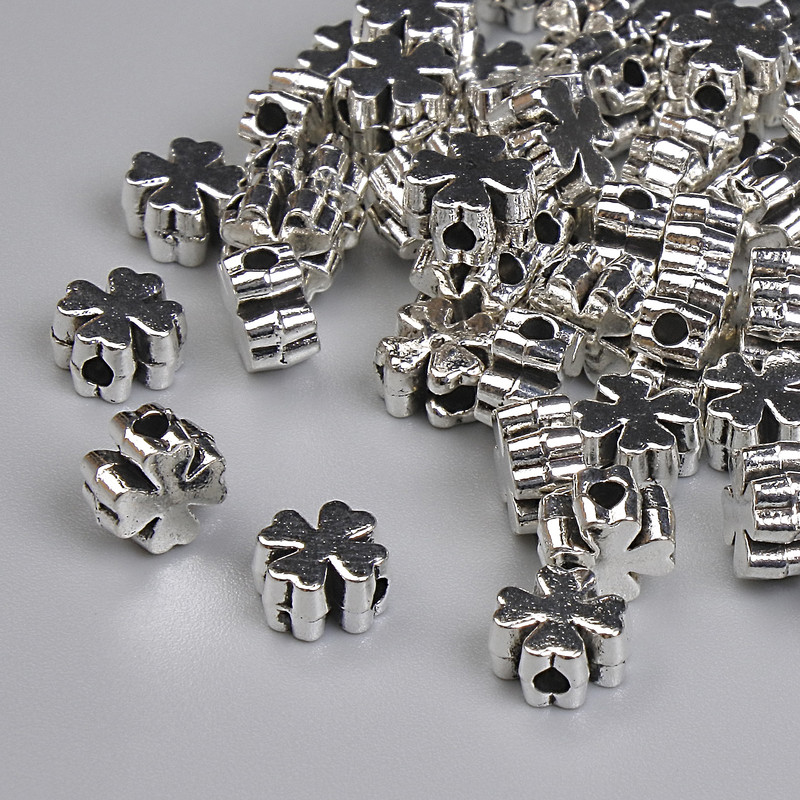 Bead Spacer Cross, Silver Metal Colour, Diameter 5.5x3mm+/- Hole Diameter 1.5mm+/- Pack 20g ~115pcs+