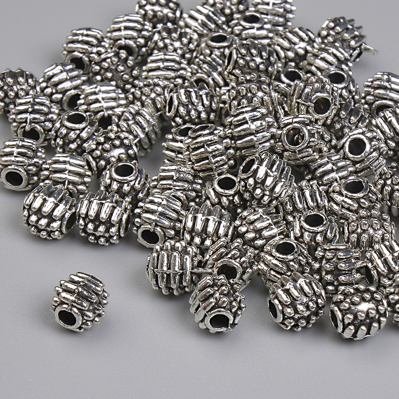 Bead Spacer, Silver Metal Colour, Diameter 5x5mm+/- Hole Diameter 2mm+/- Pack 20g ~70pcs+