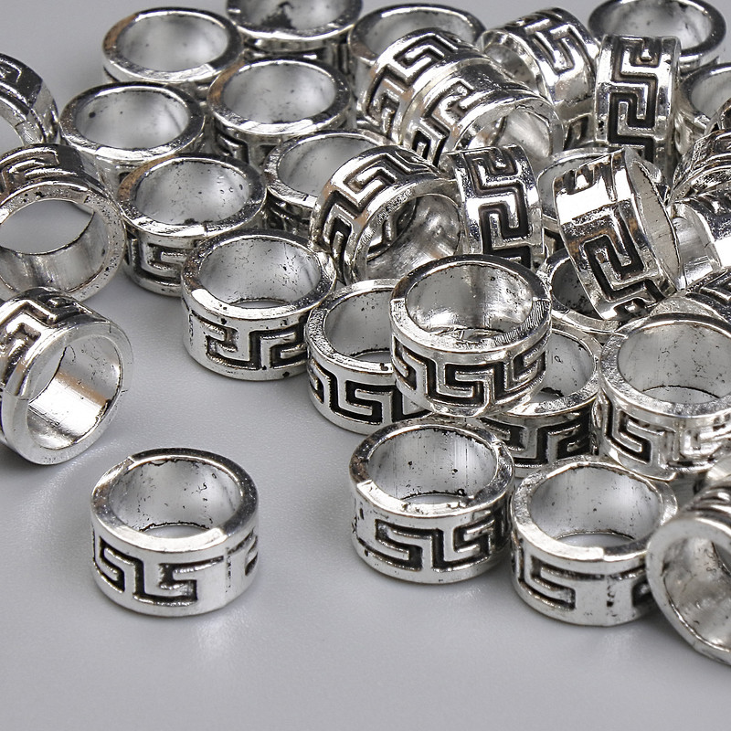 Bead Spacer, Silver Metal Colour, Diameter 7x4mm+/- Hole Diameter 6mm+/- Pack 20g ~44pcs+