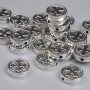 Bead Spacer Cross, Silver Metal Colour, Diameter 9mm+/- Hole Diameter 1.4mm+/- Pack 20g ~24pcs+