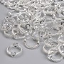 Bead Spacer Round, Diameter 10mm Pack 62pcs+/- Metal Colour "Light Silver"