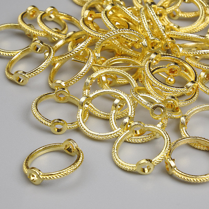 Bead Spacer Round, Diameter 10mm Pack 62pcs+/- Metal Colour "Light Gold"