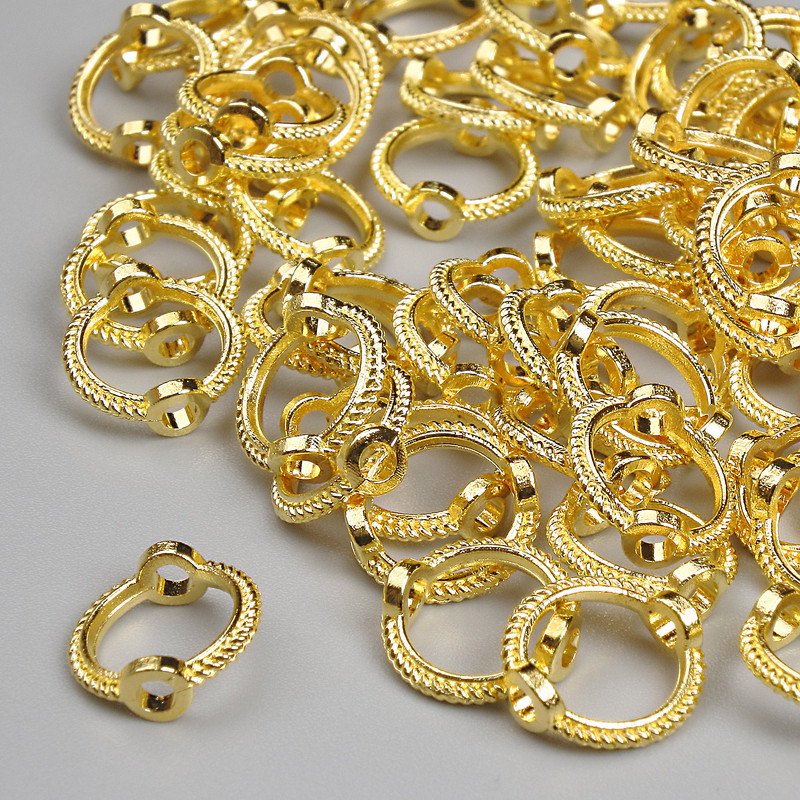 Bead Spacer Round, Diameter 8mm Pack 62pcs+/- Metal Colour "Light Gold"