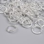 Round Insert Bead Finding, 8mm Diameter, Pack of 62pcs+/- Metal Colour "Light Silver"
