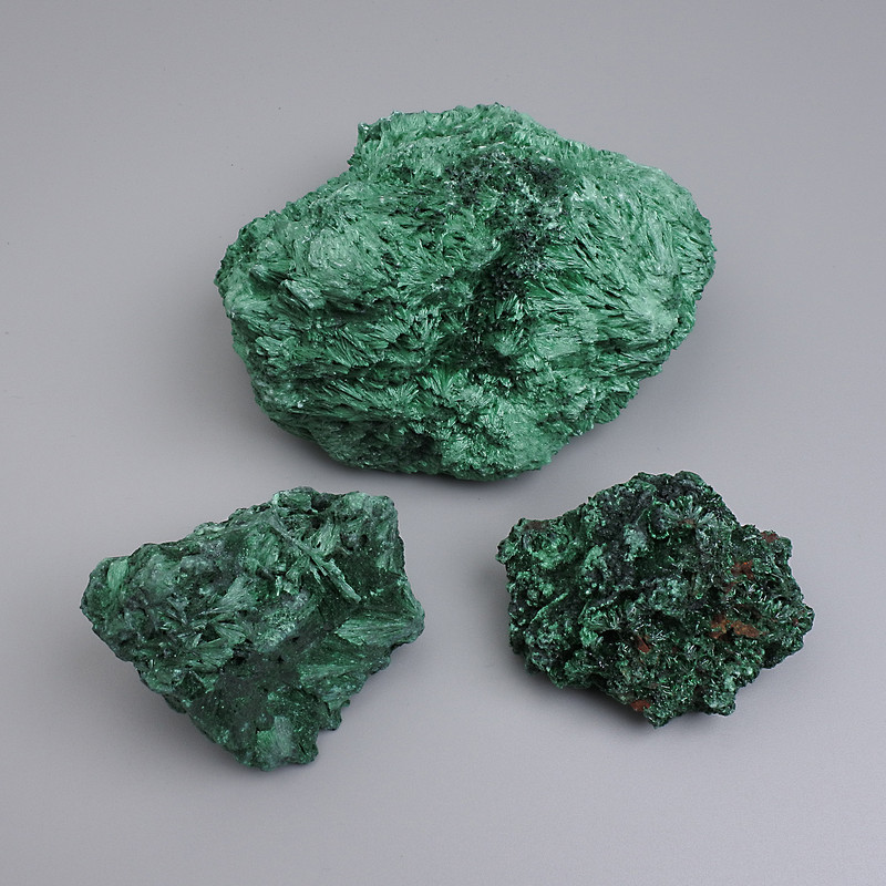 Souvenir Mineral Malachite with Fibrous-Radial Structure 85x65x50 (Assorted Size) (Price per 100g)