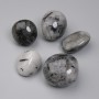 Natural Stone Rutilated Quartz Tumbled Nuggets, No Hole, 27-32x24mm+/- Assorted Sizes (per 100g+/-)