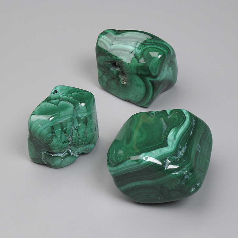 Natural Stone Malachite Tumbled Nuggets, No Hole, 29x24mm+/- Assorted Sizes (per 100g+/-)