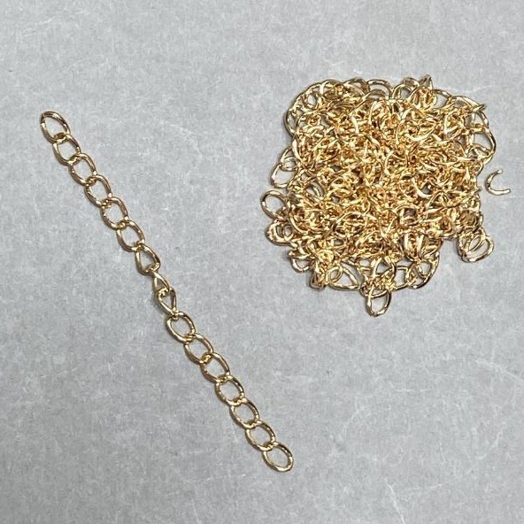 Extra Findings Extension Chain 5cm +/- Gold Metal Colour, Pack (29g +/-)