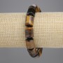 Tiger's Eye Cylinder Bracelet, Diameter 14x11.5mm+/-, Length 18cm+/-, Stretch