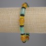 Agate Cylinder Bracelet, Diameter 12x8mm+/-, Rondelle 8x3mm+/-, Bead 10mm+/-, Length 22cm+/-, Stretch