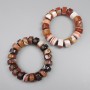 Agate Rondelle Bracelet, diameter 15x7.5-8mm+- rondelle 8x1mm+-, length 18cm+- stretch