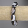 Agate Barrel Bracelet, diameter 19x15mm+- rondelle 8x1mm+-, length 18cm+- stretch