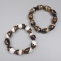 Agate Barrel Bracelet, diameter 18x13mm+- rondelle 6x3mm+-, length 18cm+- stretch