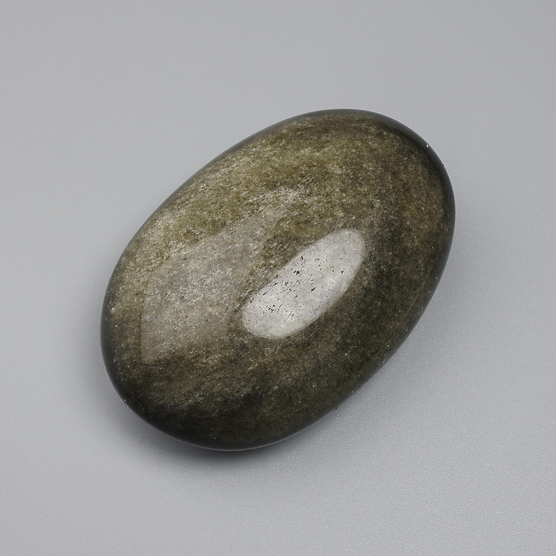 Natural Stone Golden Sheen Obsidian Tumbled No Hole 50x35mm+- (per 100g+-)