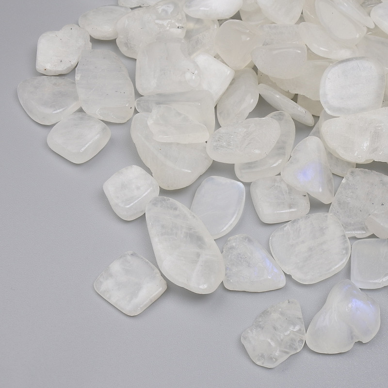 Natural Stone Adularia Chips No Hole 12-20x10-14mm+- (per 100g+-)