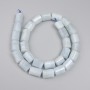 Aquamarine Triangle Tumbled Beads, Diameter 10-16x10mm+- on a String, Length 39cm+