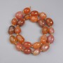 Carnelian Tumbled Beads, Diameter 13-16x9-13mm+- Seed Beads 3mm+- on a String, Length 40cm+