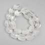 Rock Crystal Faceted Tumbled Beads, Diameter 16-19x11-15mm+- on a String, Length 40cm+