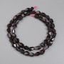 Garnet Polyhedron Beads, diameter 8-9x6-7mm+- on a strand, length 38cm+