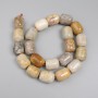 Fossil Coral Beads Barrel, diameter 19x15mm+/- on thread, length 40cm+