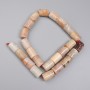 Fossil Coral Beads, cylinder, diameter 16x12mm+/-, on a strand, length 38cm+