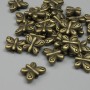 Butterfly Spacer Bead Finding, bronze-tone metal, diameter 10x7.5x1.5mm+/-, hole diameter 1.2mm+/-, pack 20g ~26pcs+