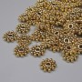 Spacer Bead Finding, gold-tone metal, diameter 8x1.5mm+/-, hole diameter 1.5mm+/-, pack 20g ~54pcs+